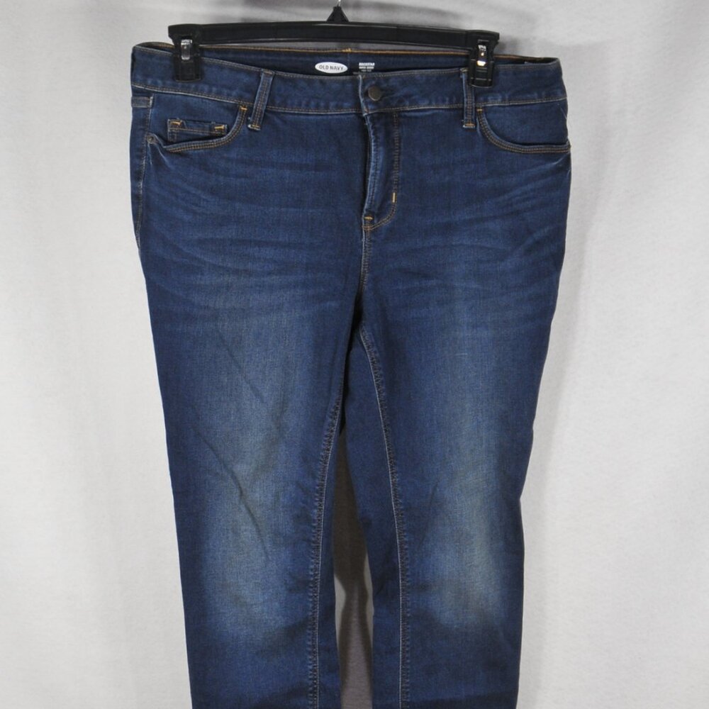 Old Navy Rockstar Women's Jeans 16 Super Skinny High Rise Blue NWOT